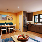 **

"Co-living space interior. A cozy private room with personal touches like artwork and soft lighting, contrasting with a vibrant communal kitchen where residents are cooking and socializing. This should visually represent the balance between private space and shared community."

**